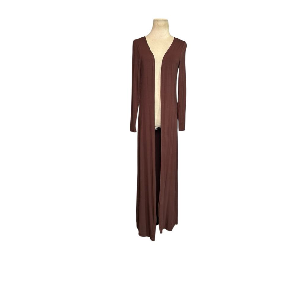 Shein brown long sleeves long kimono size XS